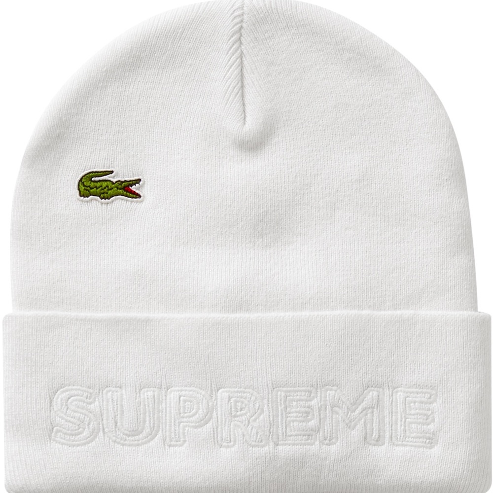 Supreme LACOSTE Beanie White